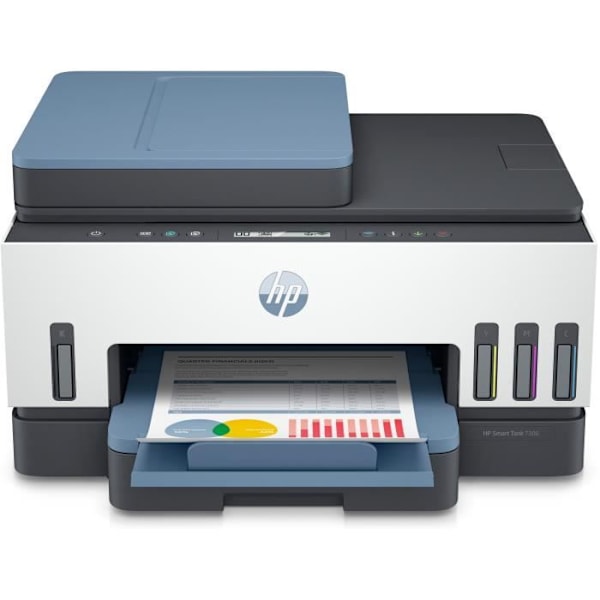 HP Smart Tank 7306 multifunktionsskrivare med färgat bläckbehållare Grå