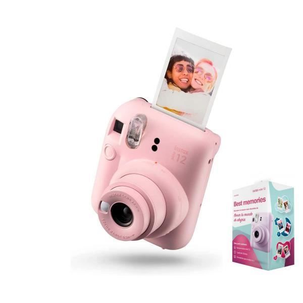 Bästa minnen FUJIFILM Instax Mini 12 Instant Camera Kit i Blossom Pink, ljusa foton med exponering