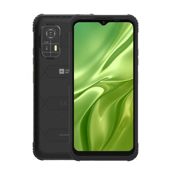 AGM H MAX Unbreakable Phone 4G, 10000 mAh Unbreakable Smartphone Android 14, 4GB+128GB, 6,56'' HD+ Construction Mobile IP68/ Fa Svart