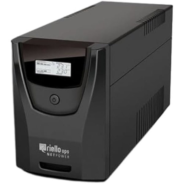 Sai Riello Net Power - NPW 1000 VA / 600 W - 10 Line Interactive 4 x Shuck Svart