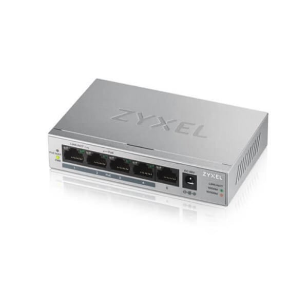ZYXEL GS1005HP 5-portars Ethernet-switch - 2 lager som stöds - Twisted Pair - Desktop