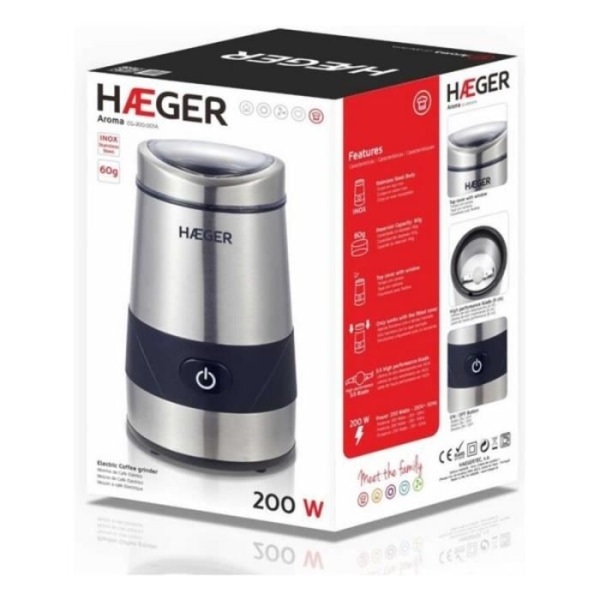 Elkvarn - Haeger - Kaffe - 200 W - Grå