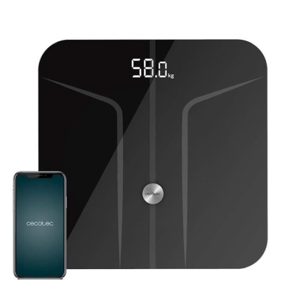 Cecotec Surface Precision 9750 Smart Healthy Personal Scale, Bioimpedansfunktion, Anslutning via Bluetooth