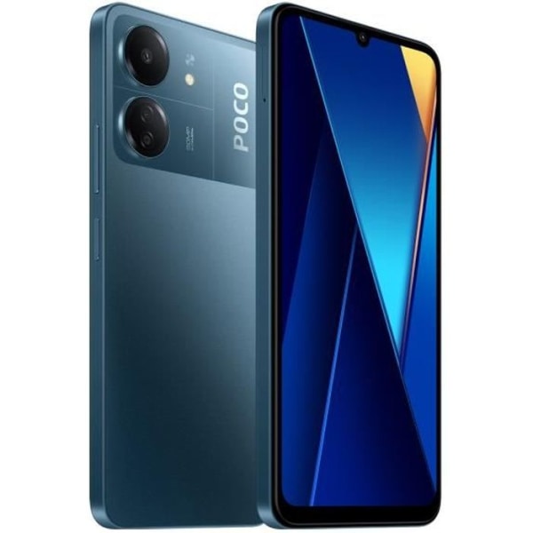 POCO C65 Blue 8GB+256GB, Trippel 50 MP AI-kamera, 90 Hz 6,74" slät skärm*, Kraftfull MediaTek Helio G85-processor Blå