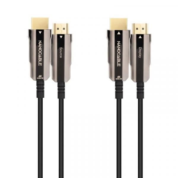 HDMI V2.0 AOC-kabel - NATEC - nanofil 2015-10-15 - 15m - 4K 60Hz - HDR - Svart Svart