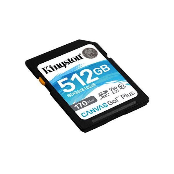 SD-kort - Kingston - Canvas Go! Plus - 512GB - 170 Mo/s - C10 UHS-I U3 V30