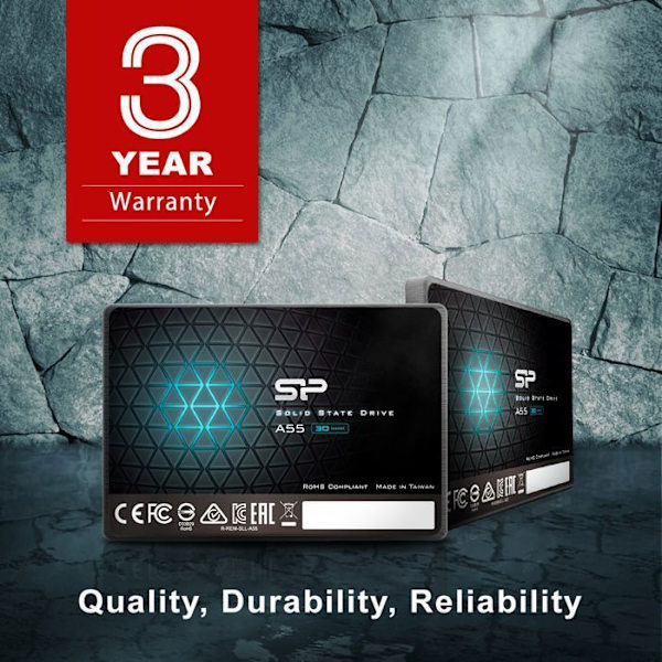 Intern SSD - Silicon Power - Ace A55 1To - SATA III 2.5" 3D NAND