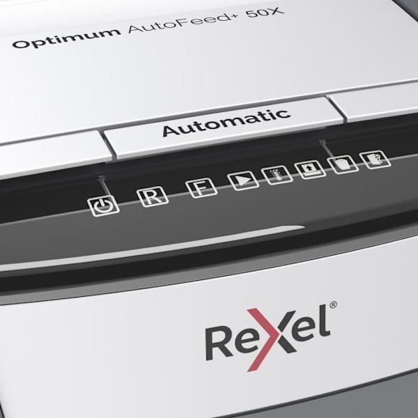 Dokumentförstörare - Rexel - Optimum Auto+ 50X - Cross cut - 50 ark - 20L