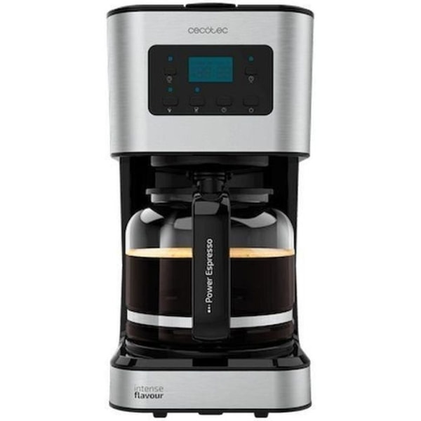 Cecotec Coffee 66 Smart kaffebryggare. ExtremeAroma Technology, Digital med LCD-skärm, 1,5 L (12 koppar), Reheat och Ma