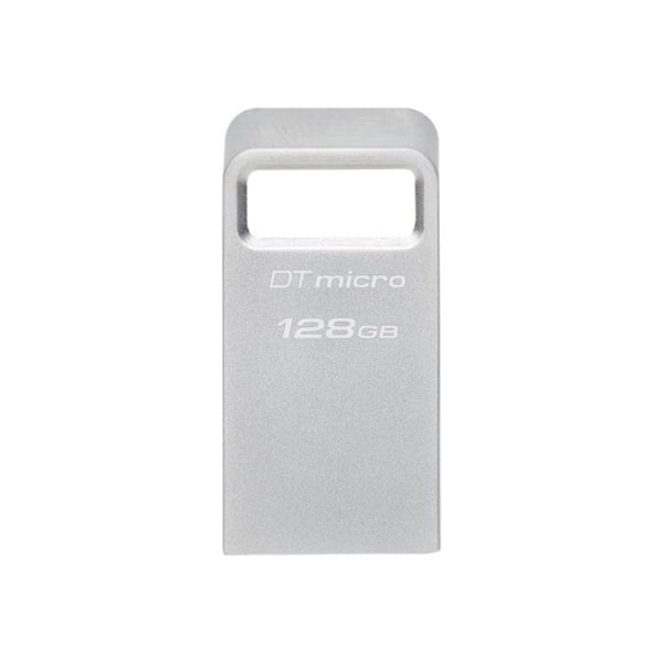 LAGRING, Usb-minnen, 128 GB, Kingston 128 GB Dtmicro 200 MB/s Metal Usb 3.2 Silver