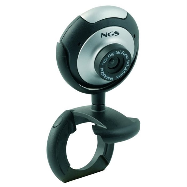 NGS webbkamera - 0.3 Mp - USB 2.0 - 8 interpolerade megapixlar - CMOS-sensor - Mikrofon