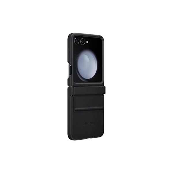 Fodral - Samsung - Galaxy Z Flip 5 - Ekologiskt läder - Svart - Mjukt - Blandat Svart