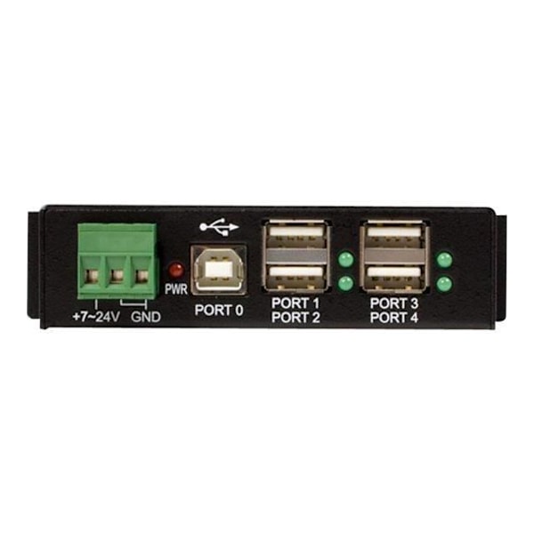 4-Port Industrial USB 2.0 Hub - STARTECH - Vägg-/DIN-skena