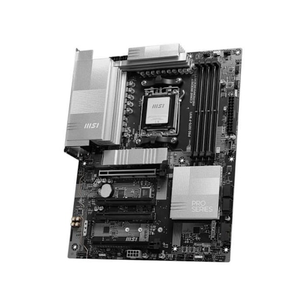 Moderkort - MSI - PRO X870-P WIFI - Wi-Fi 7, PCIe Gen5, EZ M.2 Shield Frozr II, silver