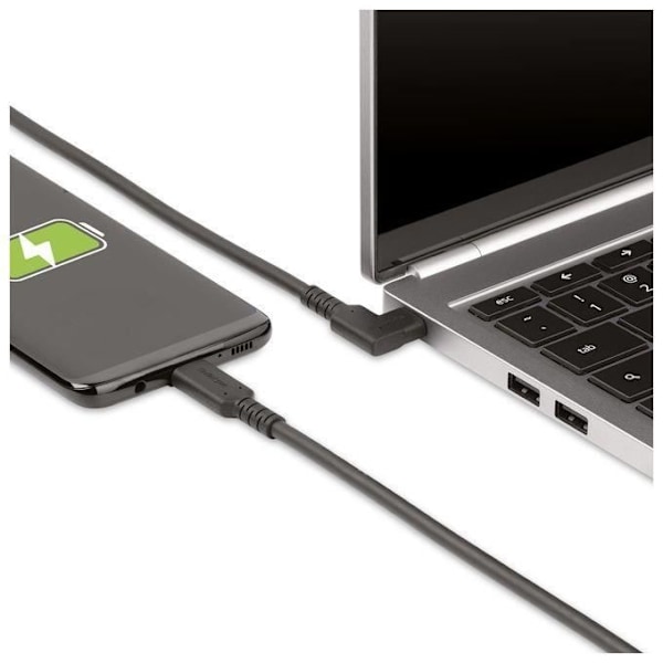 StarTech.com 1m Heavy Duty rätvinklig USB-C-kabel, USB 3.2 Gen 2 (10 Gbps), Full USB-C till C-dataöverföringssladd - MB