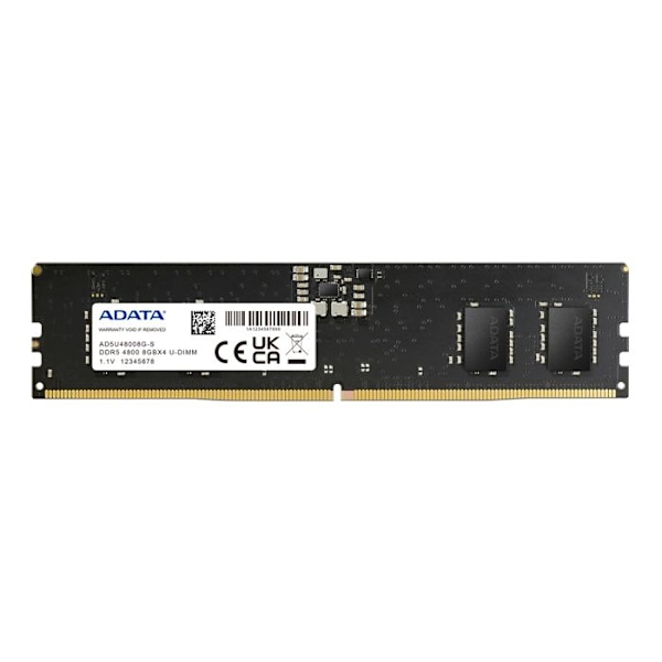PC RAM-minne 8GB DIMM DDR5 Adata PC5-38400 4800 MHz - svart - TU