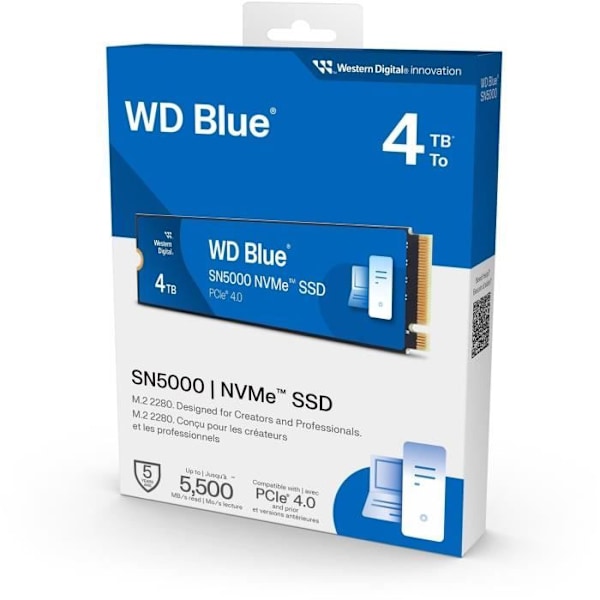 WESTERN DIGITAL - SN5000 - Intern SSD - 4 TB - WDS400T4B0E