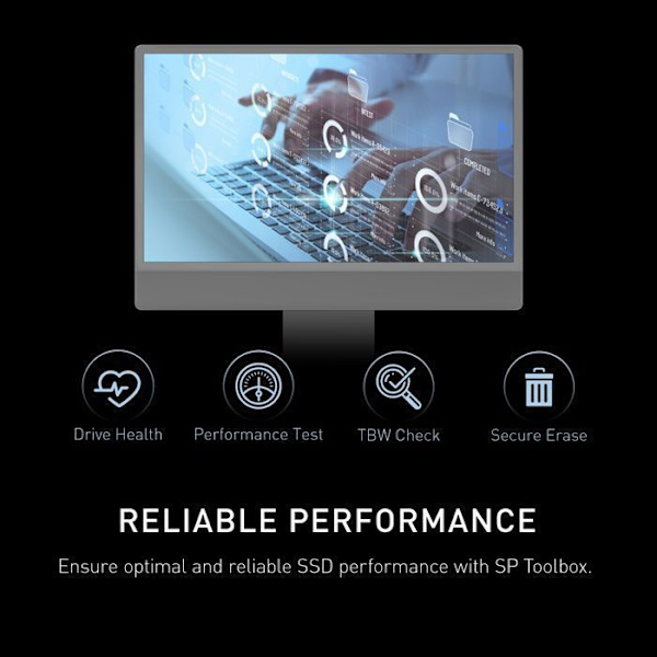 Intern SSD - Silicon Power - US75 2To - NVMe PCIe Gen4x4 M.2 2280 - Kompatibel med PS5
