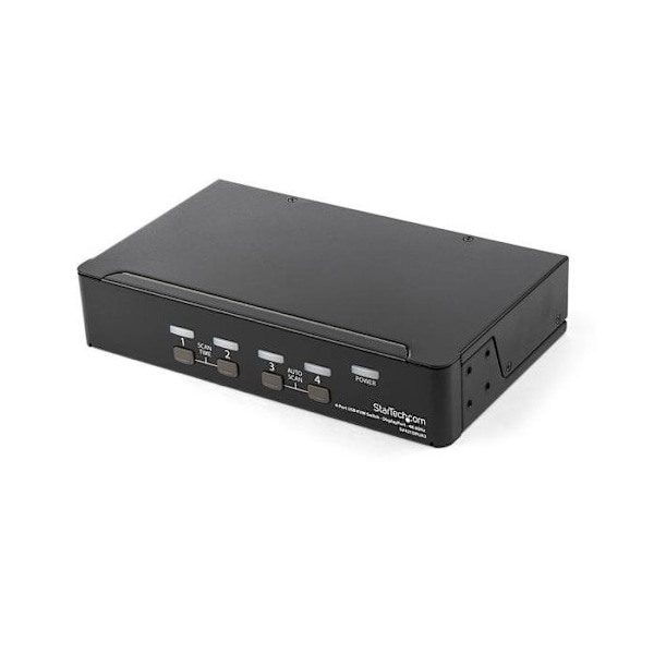 4-portars 4K 60Hz DisplayPort KVM-switch med inbyggd USB 2.0-hubb - STARTECH