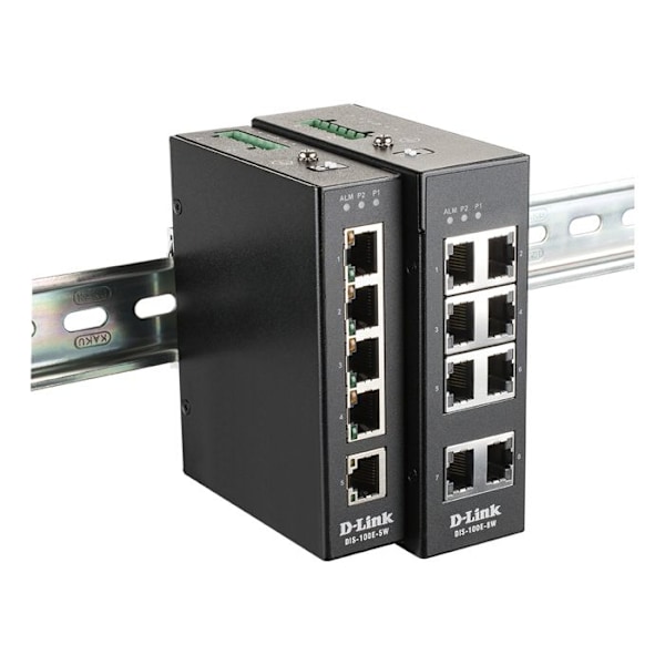 Ethernet-switch - D-Link - DIS-100E-5W - 5 portar - 2 lager - Väggmontering