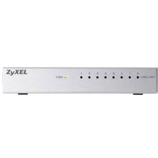 Zyxel 8-portars Gigabit Ethernet-switch – metallhölje, livstidsgaranti [GS108B]