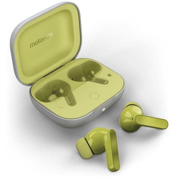 Trådlösa hörlurar - MOTOROLA - Olivgröna Buds - Bluetooth 5.3 - Aktiv brusreducering - IPX4 Olivgrön
