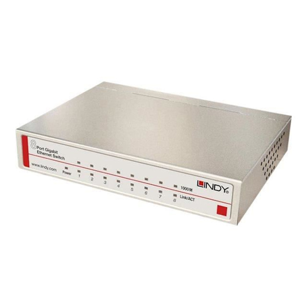 Lindy - 25045 - 8-portars 10/100/1000 GIGABIT Switch