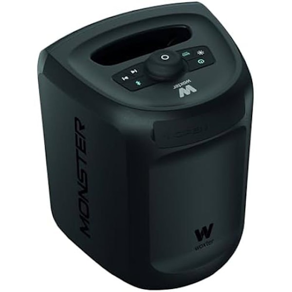 Bärbar Bluetooth-högtalare - WOXTER - Monster - 60 W - Karaoke - 2000 mAh batteri Svart