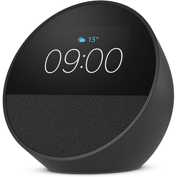 Smart högtalare - AMAZON - Echo Spot (2024) - Svart - Pekskärm - Inbyggd Alexa Svart