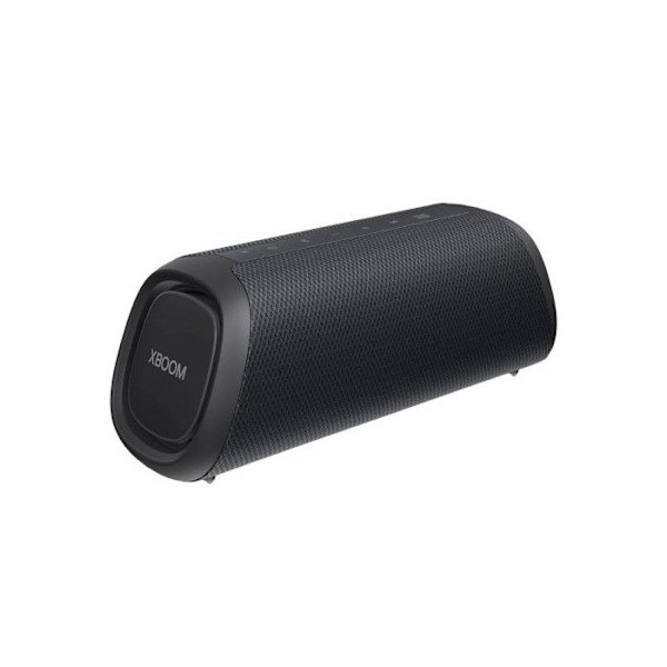 Bärbar högtalare LG XBOOM Go XG7QBK i svart med 40W effekt, Bluetooth 5.1-anslutning, USB och 3.5 aux-ingång, motstånd mot