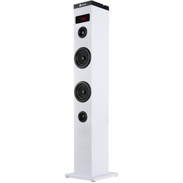 Sound Tower - NGS - SKY CHARM WHITE - 50W - Bluetooth - FM-radio - Optisk ingång Vit