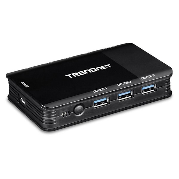 Switch USB - Trendnet - TK-U404 - Svart - USB 3.2 Gen 1 - LED-indikator - 8 USB A-portar
