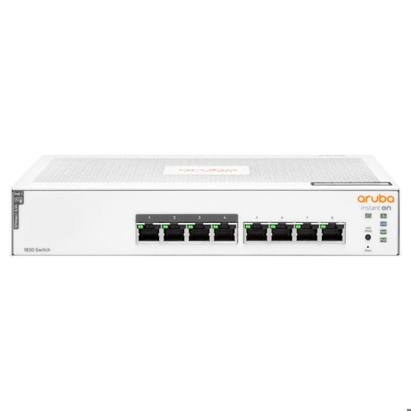 Switch - HPE Aruba - Ion 1830 - 8 portar LAN - PoE 65W - Intelligens hantering
