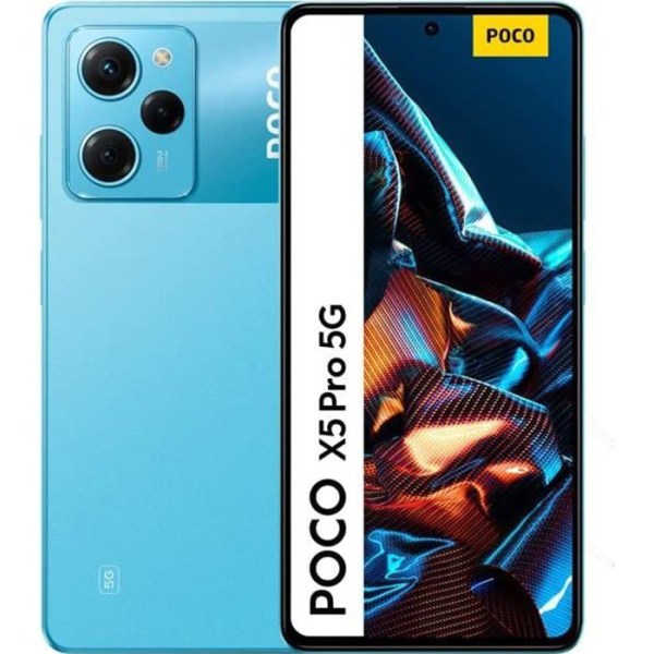 XIAOMI POCO X5 Pro 5G Smartphone 8GB 256GB Blue Snapdragon 778 AMOLED 6,67" DotDisplay 120Hz FHD+ Kamera 108MP Laddning 67W 5000mAh