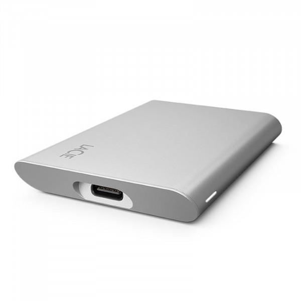 LaCie Portable SSD STKS2000400 - Solid State Drive - 2 TB - extern (bärbar) - USB (USB-C-kontakt) - silver - med Seagate