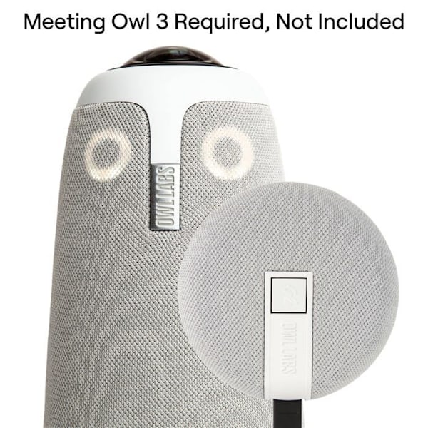 Owl labs - EXM100-1000 - Expansionsmikrofon för möte 3: utöka ljudräckvidden med mer än 2,5 m i stora gråa utrymmen