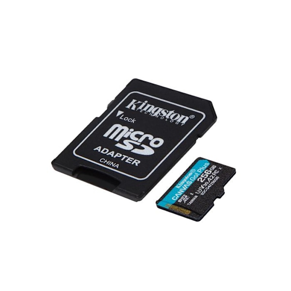 Minneskort Micro SDXC - Kingston - Canvas Go Plus - 256 Go - U3, V30, A2 - 200MB/s, 160MB/s