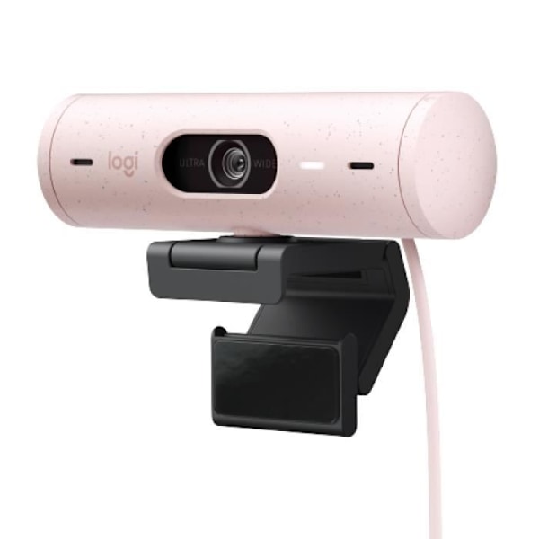 Logitech Brio 500 webbkamera HD-webbkamera med dubbla brusreducerande mikrofoner - rosa