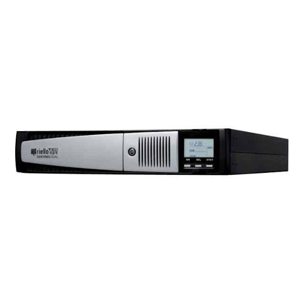 Riello UPS Sentinel Dual SDH 2200 UPS AC 220-230-240 V 1,98 kW 2200 VA RS-232, USB-utgångskontakter: 9 2U 19" svarta Svart