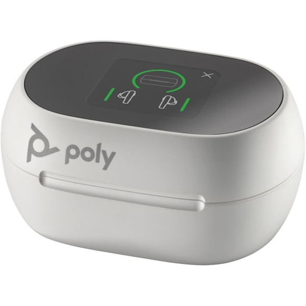 Tactil Laddningsfodral - Poly - Voyager Free 60plus - Vit - USB-C - Trådlös laddning