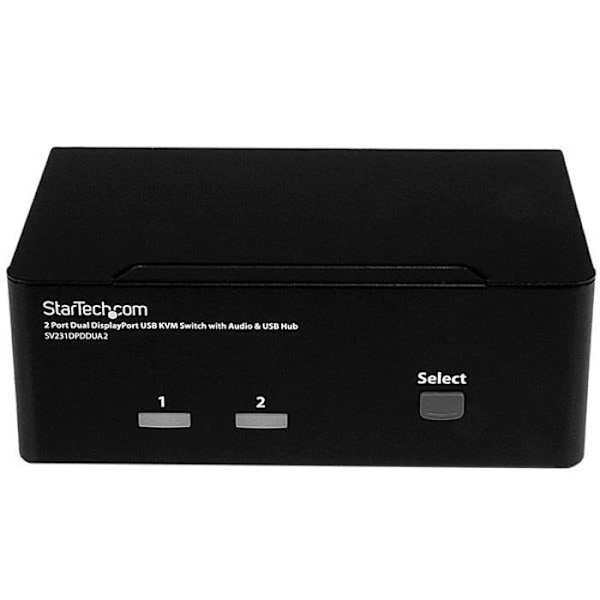 KVM-brytare - StarTech.com - SV231DPDDUA2 - 4K Ultra HD - 2 portar - Dubbel visning