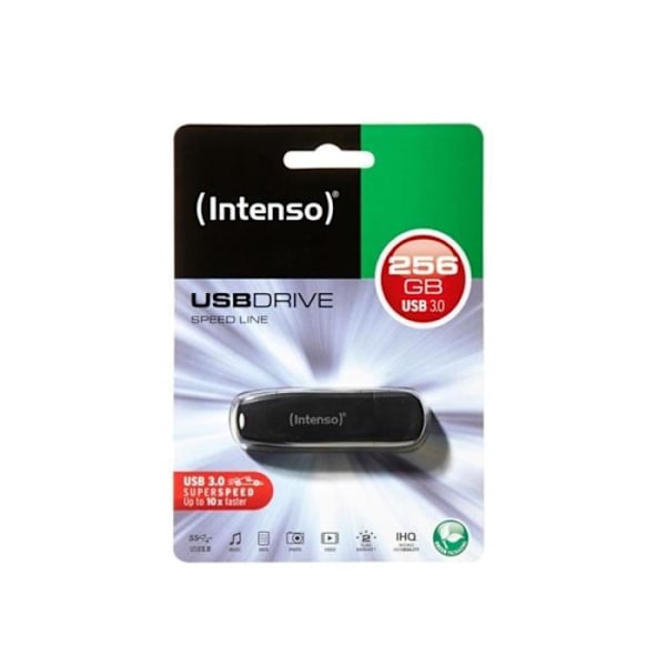 USB-minne 256GB Intenso Speed Line 3.0 Svart - I blister