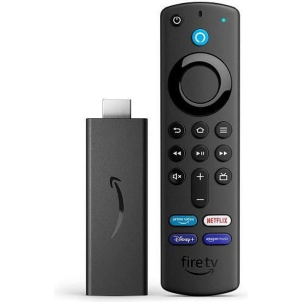 Smart TV Box amazon Fire TV Stick Stick Full HD, 8 GB med WiFi, Bluetooth och röstassistent, HDMI-anslutning, röstfjärrkontroll.