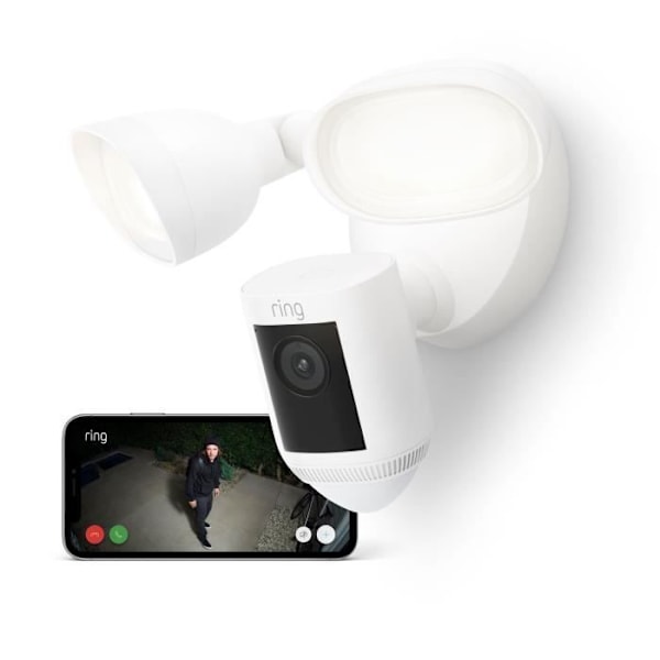 Övervakningskamera - RING - Spotlight Pro Plug-in - Vit - EU