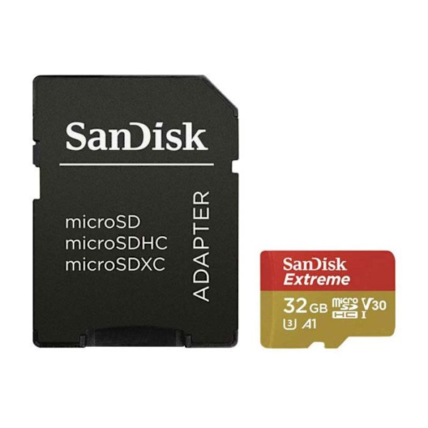 SANDISK EXTREME 32GB microSDHC-kort - Adapter medföljer