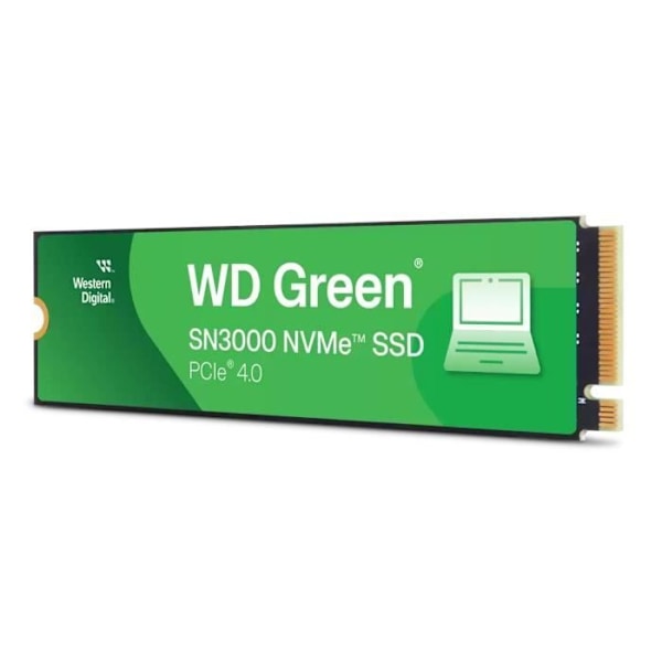 WESTERN DIGITAL - WDS500G4G0E - Intern SSD - Green - SN3000 - NVMe - 500 Go