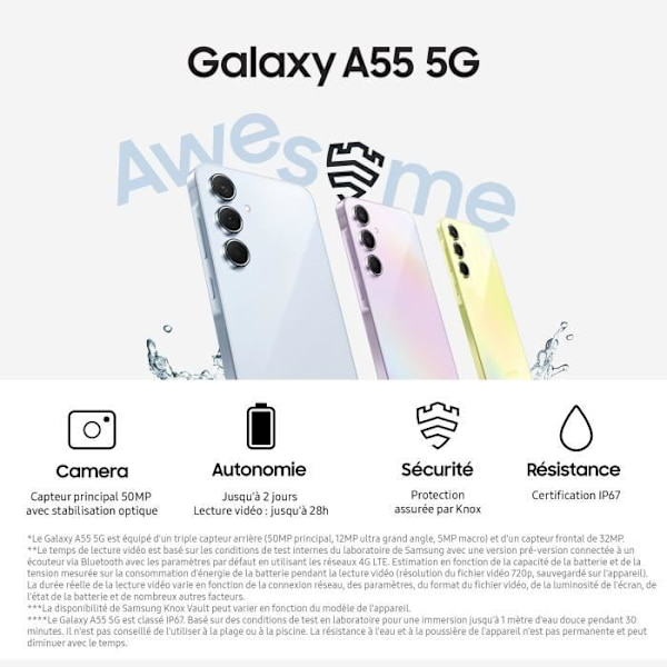 Samsung Galaxy A55 Smartphone 256 GB 5G Lime Kalk