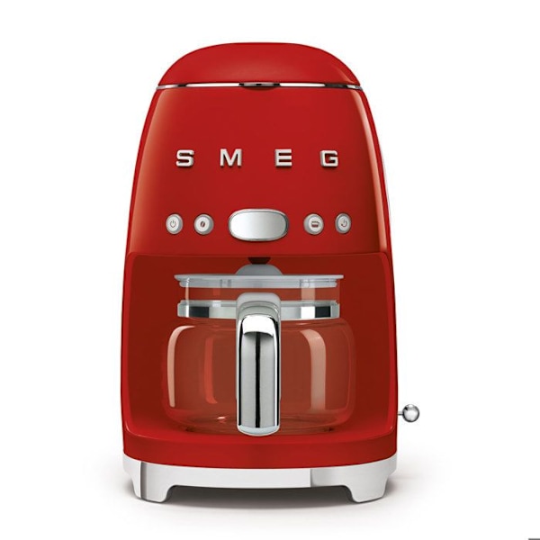 SMEG filterkaffebryggare 10 koppar 1050W röd år 50 DCF02RDEU