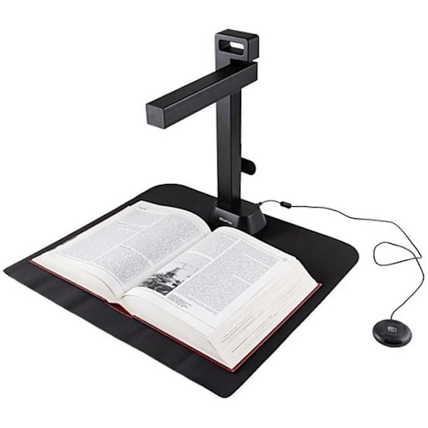 Iriscan Desk 6 Pro - Multifunktionell professionell dokumentscanner - 1P/S - PDF/DOC/XLS/JPG - OCR-funktion på 138 språk - Format j Svart