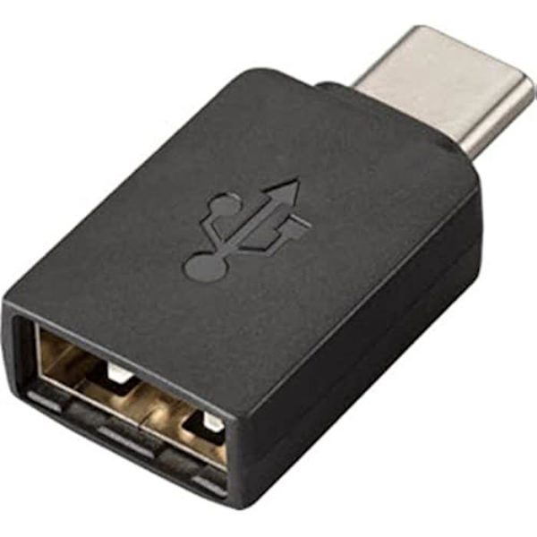 Plantronics 209505-01 USB typ C till USB typ A kabeladapter svart (USB typ C, USB typ A, hane/hona, svart)